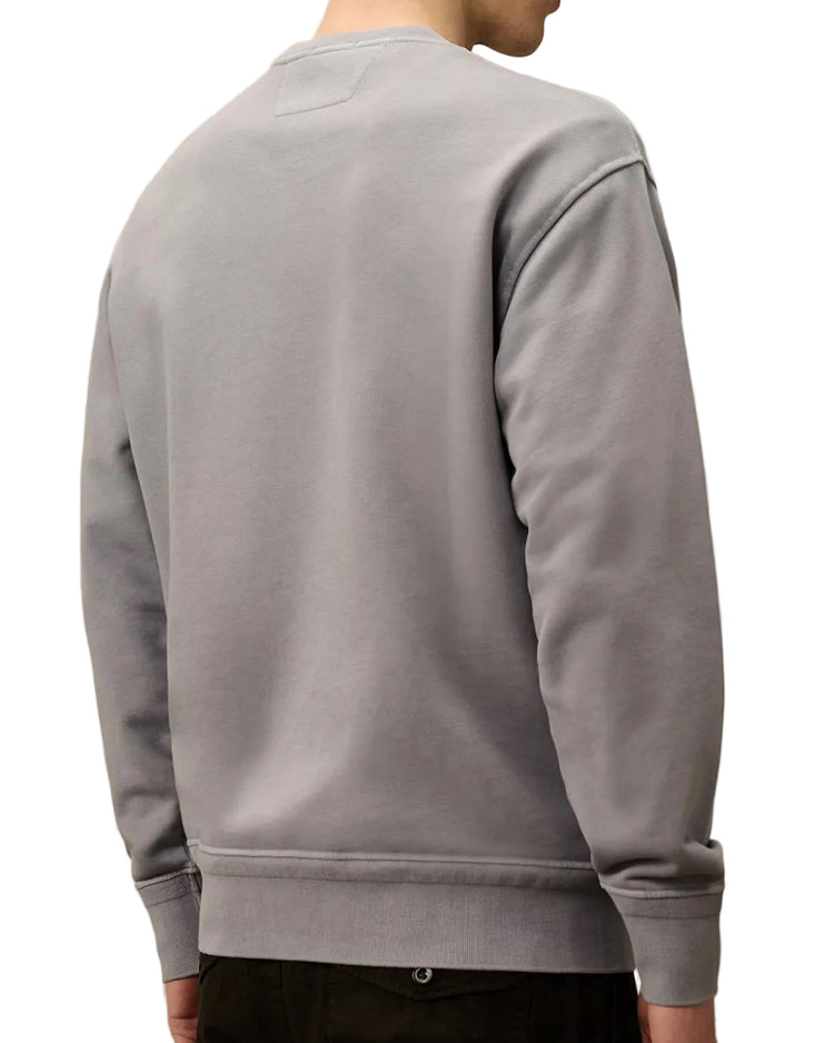 Diagonal Fleece Resist Dyed Logo Sweatshirt - Casual Basement