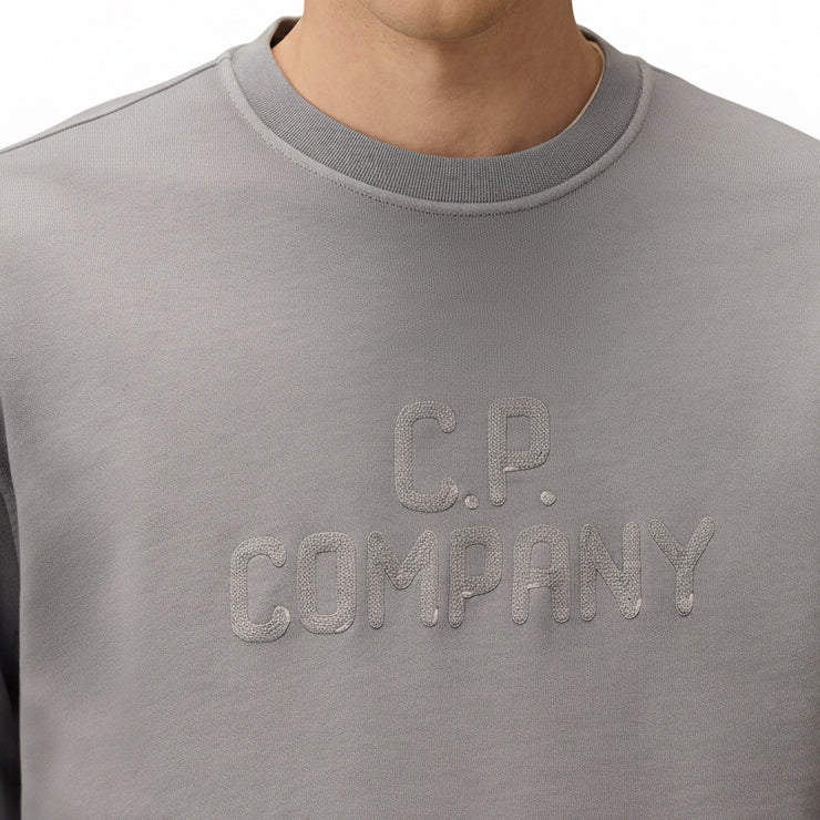 Diagonal Fleece Resist Dyed Logo Sweatshirt - Casual Basement
