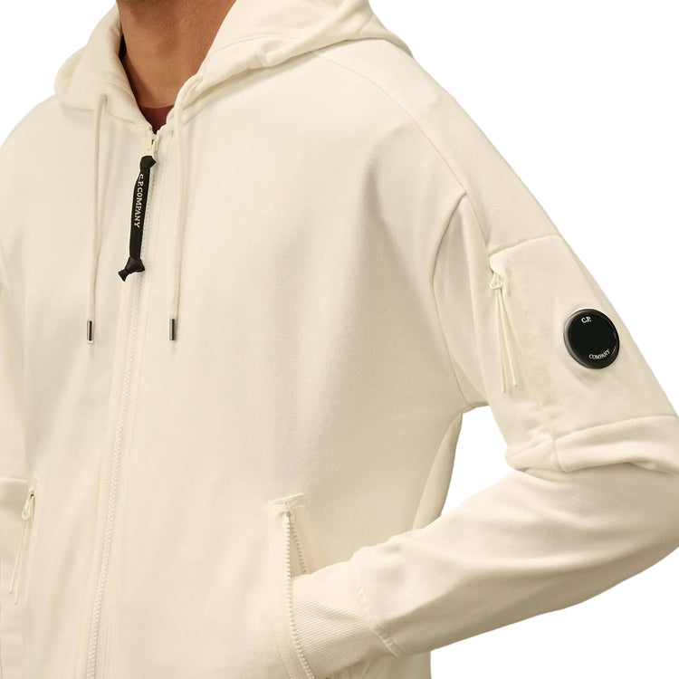 Diagonal Raised Fleece Lens Zip Hoodie - Casual Basement