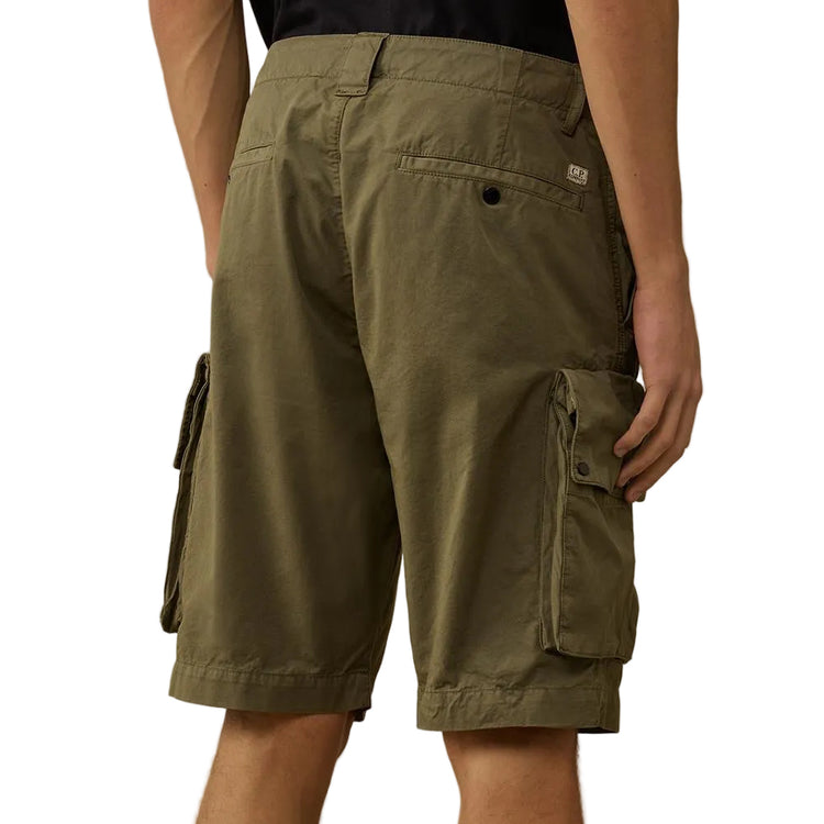 Gabardine Lens Cargo Bermudas - Casual Basement