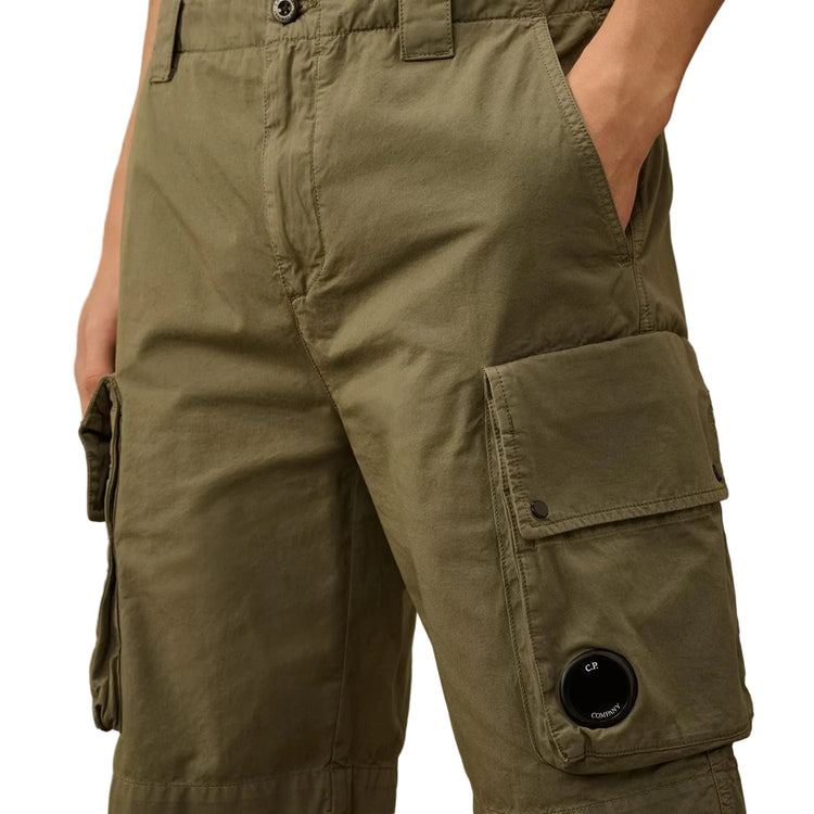 Gabardine Lens Cargo Bermudas - Casual Basement