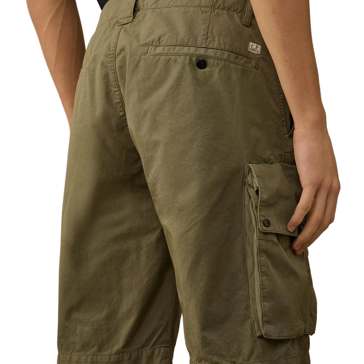 Gabardine Lens Cargo Bermudas - Casual Basement