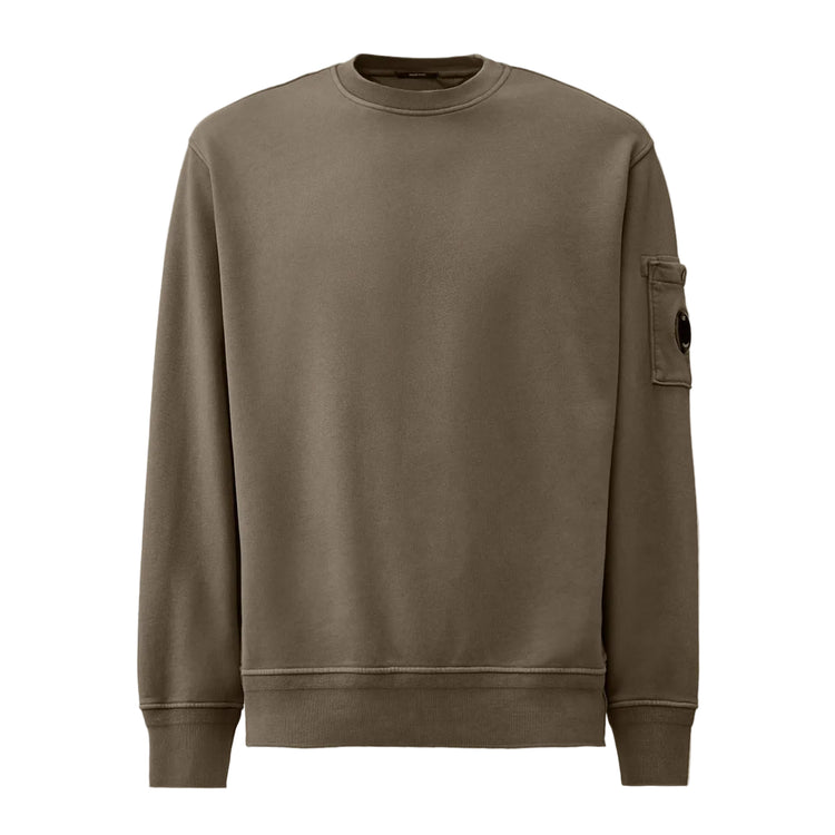 Diagonal Fleece Resist Dyed Lens Sweatshirt - Casual Basement