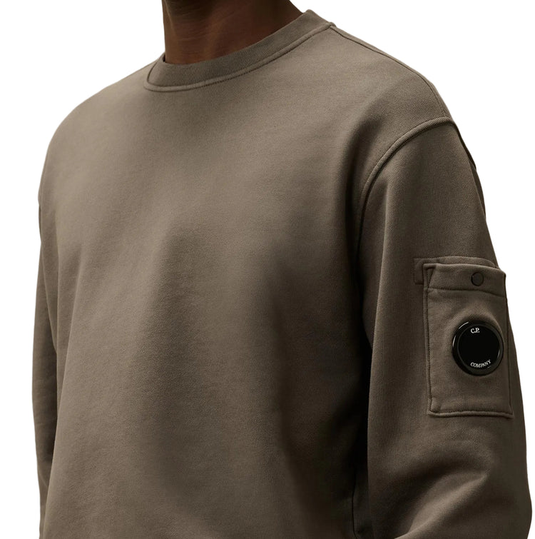Diagonal Fleece Resist Dyed Lens Sweatshirt - Casual Basement