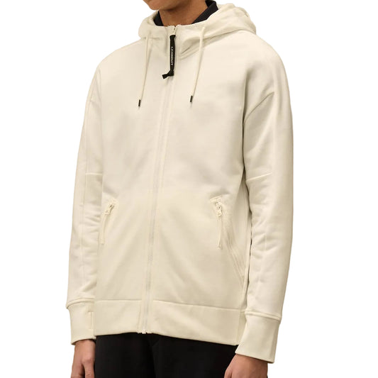 Diagonal Raised Fleece Zipped Goggle Hoodie - Casual Basement