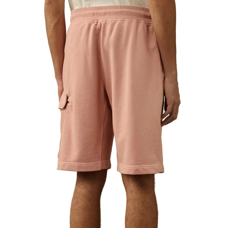 Cotton Diagonal Fleece Resist Dyed Lens Bermudas - Casual Basement