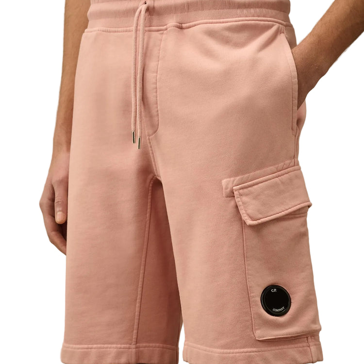 Cotton Diagonal Fleece Resist Dyed Lens Bermudas - Casual Basement