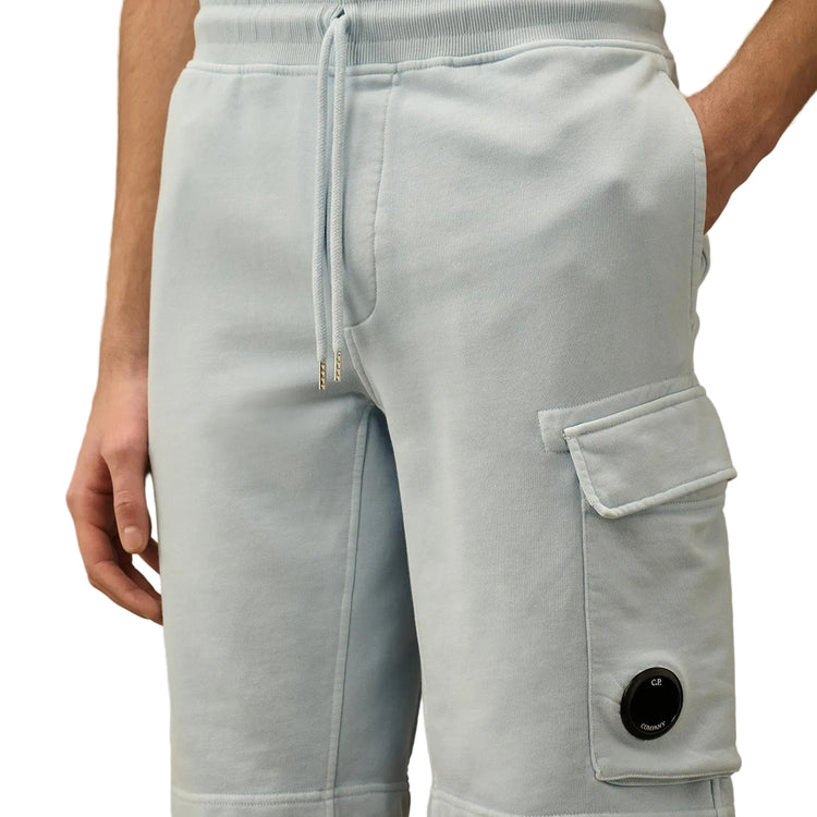 Cotton Diagonal Fleece Resist Dyed Lens Bermudas - Casual Basement
