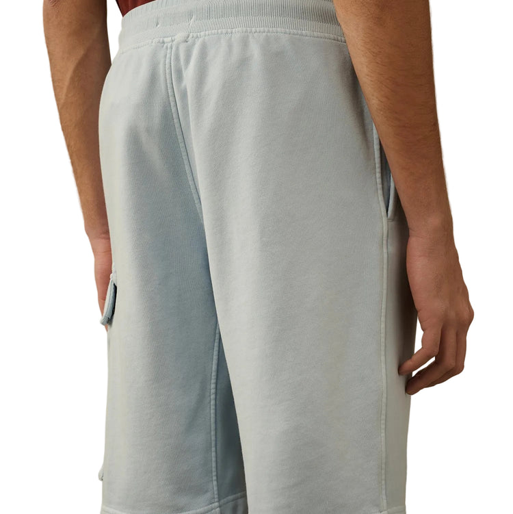 Cotton Diagonal Fleece Resist Dyed Lens Bermudas - Casual Basement
