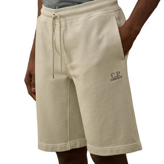 Cotton Diagonal Fleece Resist Dyed Logo Bermudas - Casual Basement