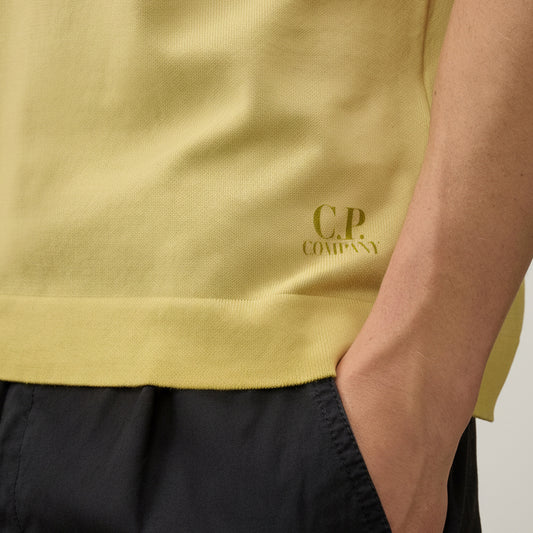 Cotton Crepe Short Sleeve Logo Knit - Casual Basement