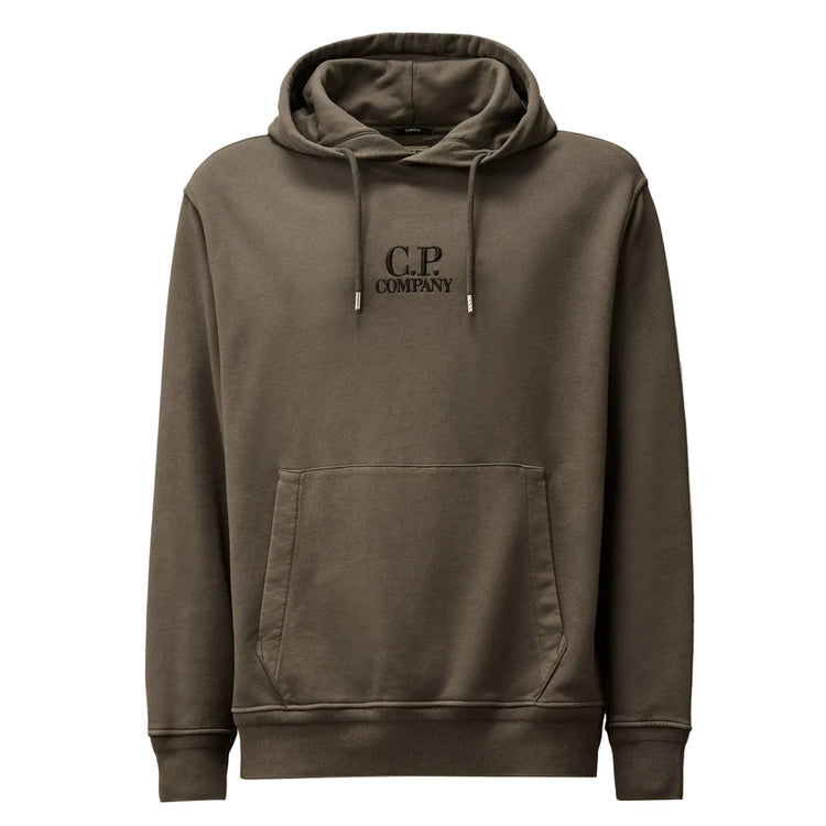 Diagonal Fleece Resist Dyed Logo Hoodie - Casual Basement