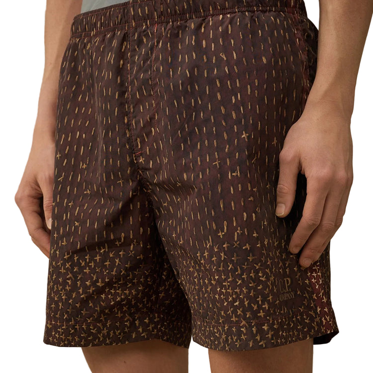 Flatt Nylon Sashiko Print Swim Shorts - Casual Basement