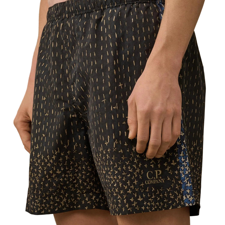 Flatt Nylon Sashiko Print Swim Shorts - Casual Basement
