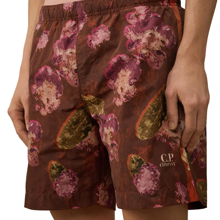 Flatt Nylon Flower Print Swim Shorts - Casual Basement