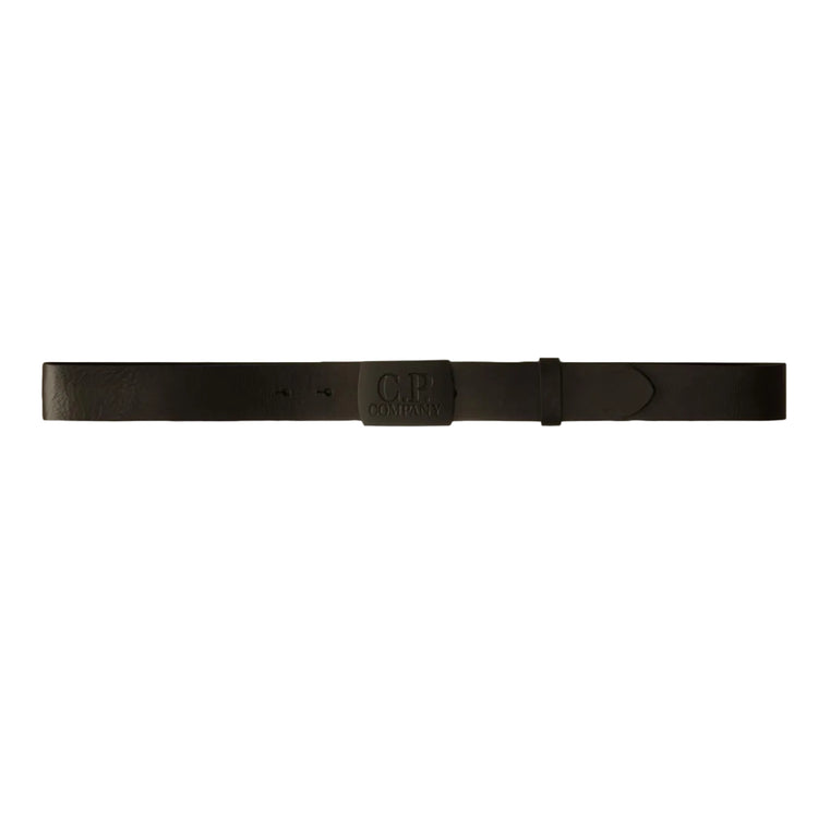 Leather Logo Buckle Belt - Casual Basement