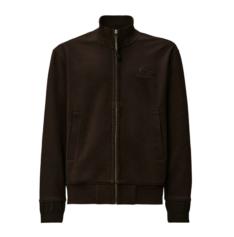 Diagonal Fleece Zip Logo Sweatshirt