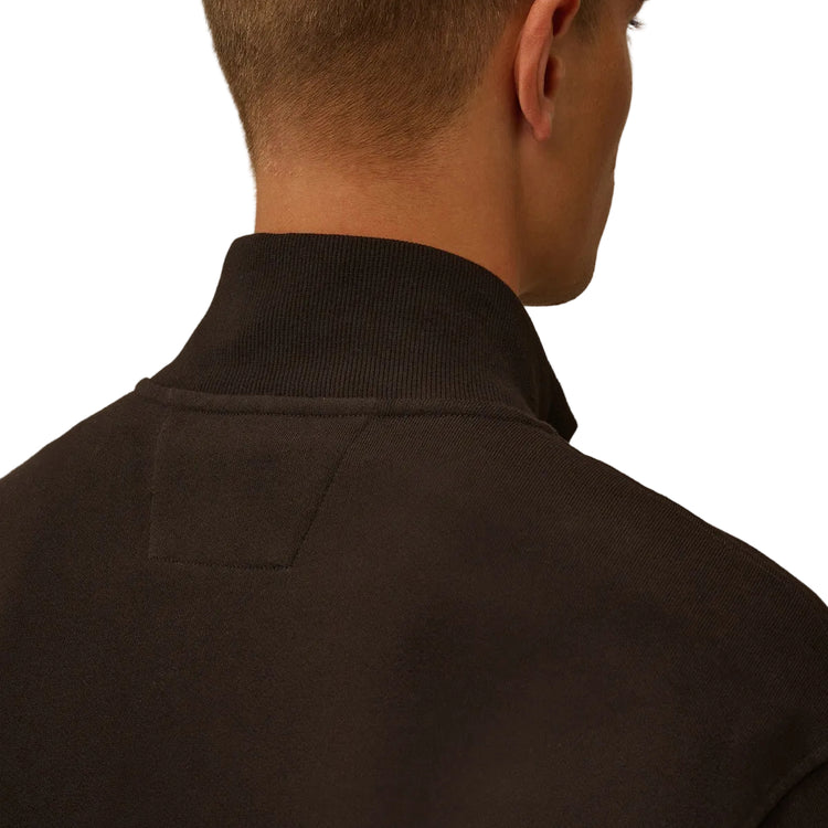 Diagonal Fleece Zip Logo Sweatshirt