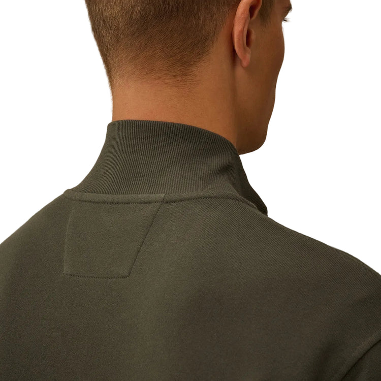 Diagonal Fleece Zip Logo Sweatshirt