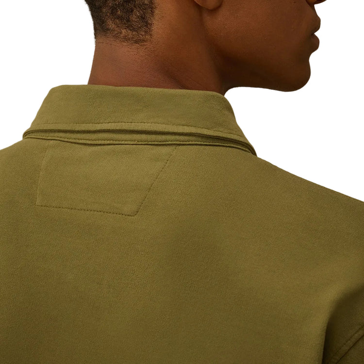 Light Fleece Polo Zip Lens Sweatshirt