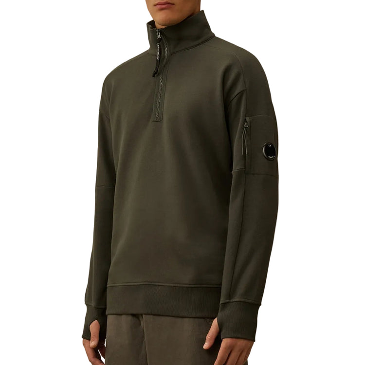 Quarter Zip Lens Fleece Sweatshirt