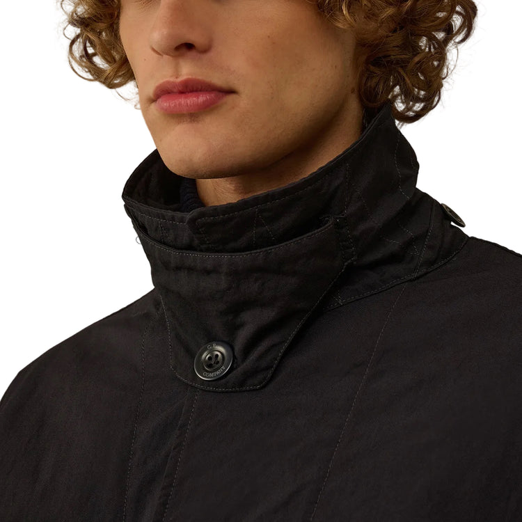 Padded Twill Fishtail Lens Parka