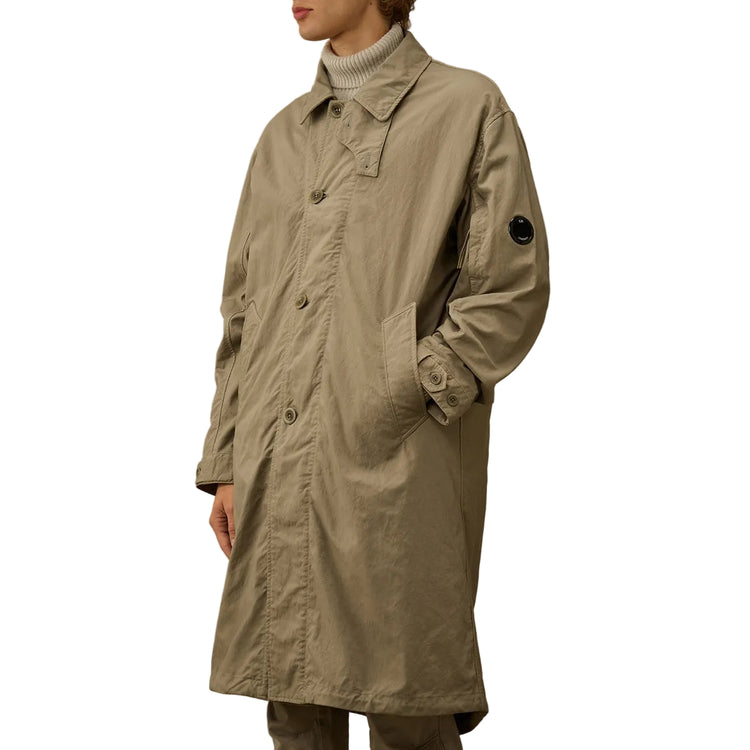 Padded Twill Fishtail Lens Parka