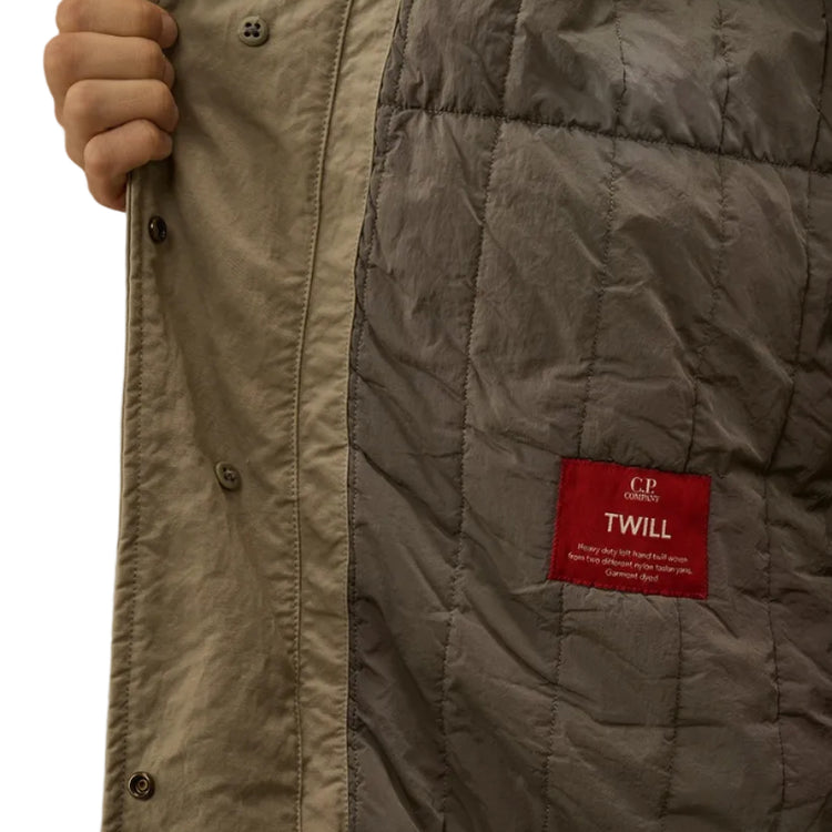 Padded Twill Fishtail Lens Parka