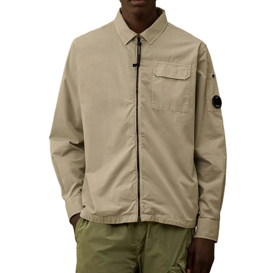 Gabardine Zip Up Lens Overshirt - Casual Basement