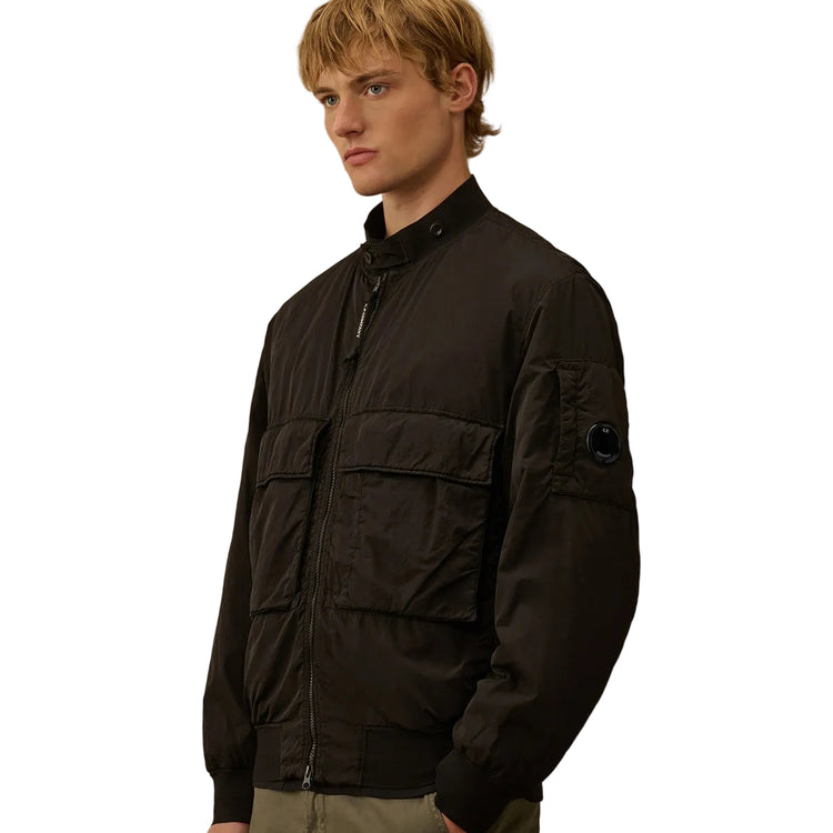 Chrome-R Padded Lens Bomber Jacket