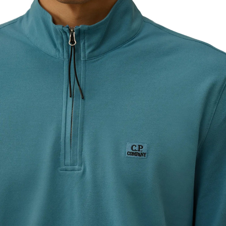 Long Sleeve Stretch Piquet Zipped Polo - Casual Basement