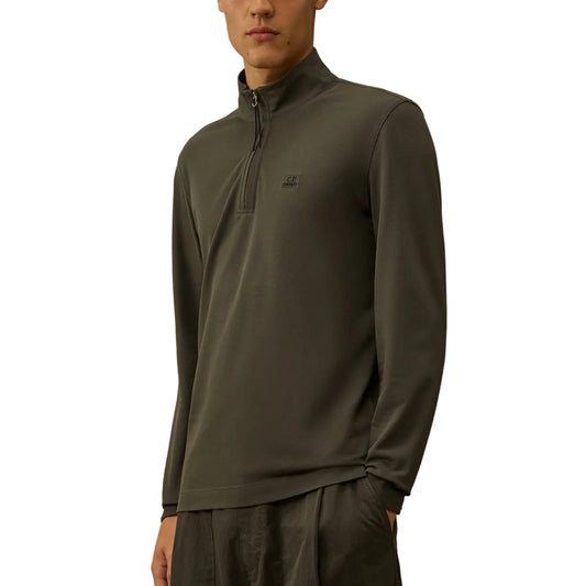 Long Sleeve Stretch Piquet Zipped Polo - Casual Basement