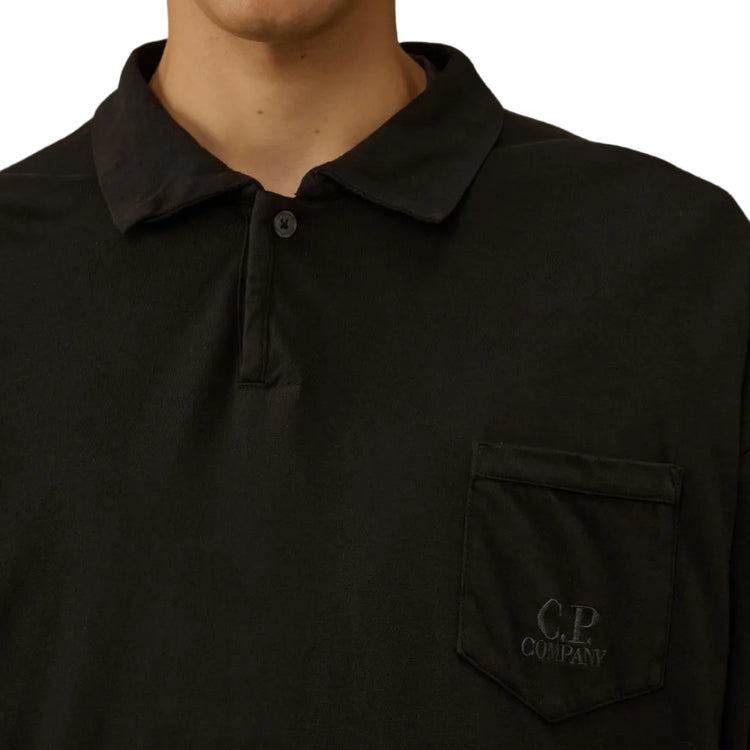 Long Sleeve Pocket Logo Jersey Polo - Casual Basement