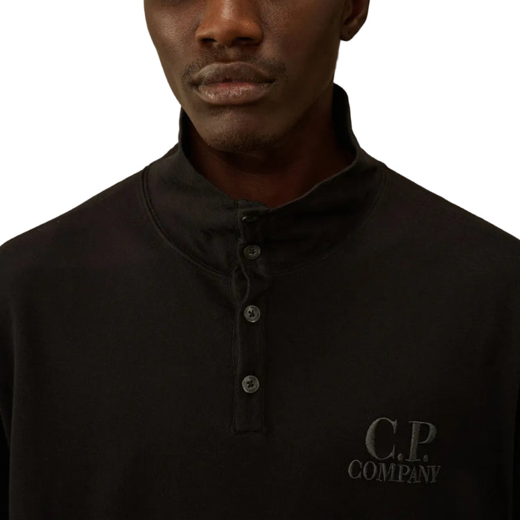 Long Sleeve Embroidered Logo Jersey Polo - Casual Basement