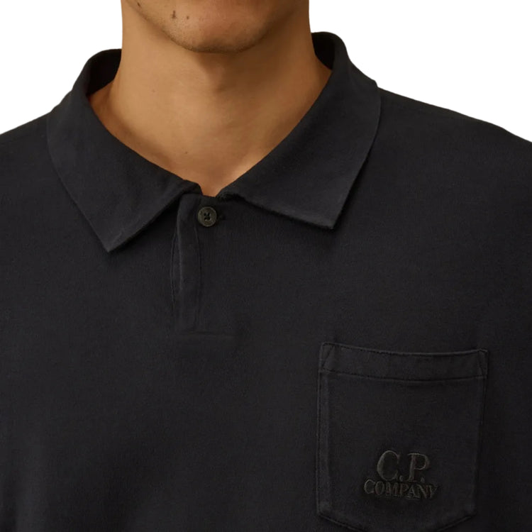 Long Sleeve Pocket Logo Jersey Polo - Casual Basement