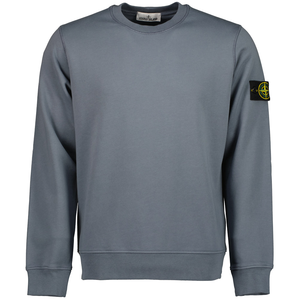 Stone Island | Organic Cotton Fleece Sweatshirt - Avio Blue