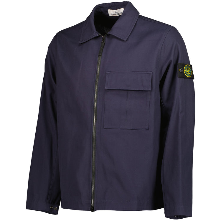 Panama Cotton Zipped Overshirt