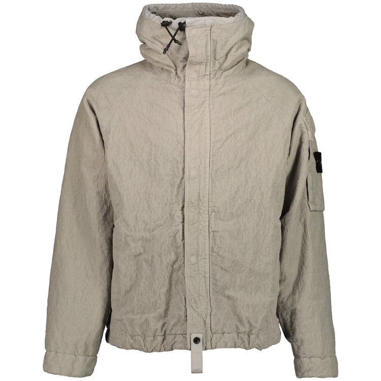 Wrinkled Corduroy Hooded Jacket