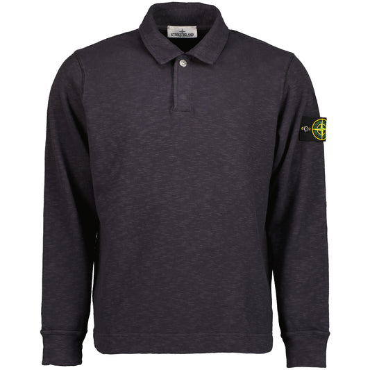 Vanisé Brushed Heavy Cotton Jersey Polo Sweatshirt - Casual Basement