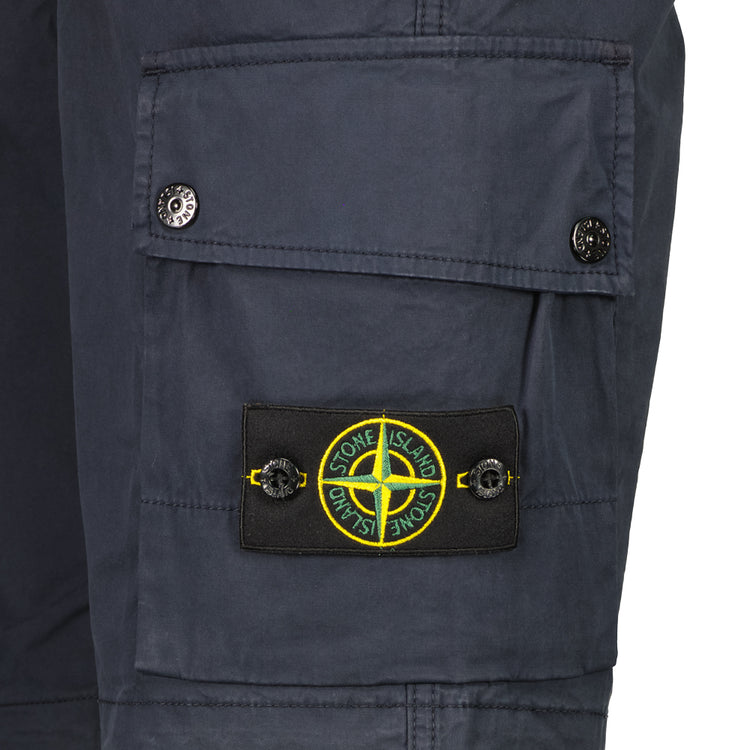 Cotton Twill Cargo Bermuda Shorts