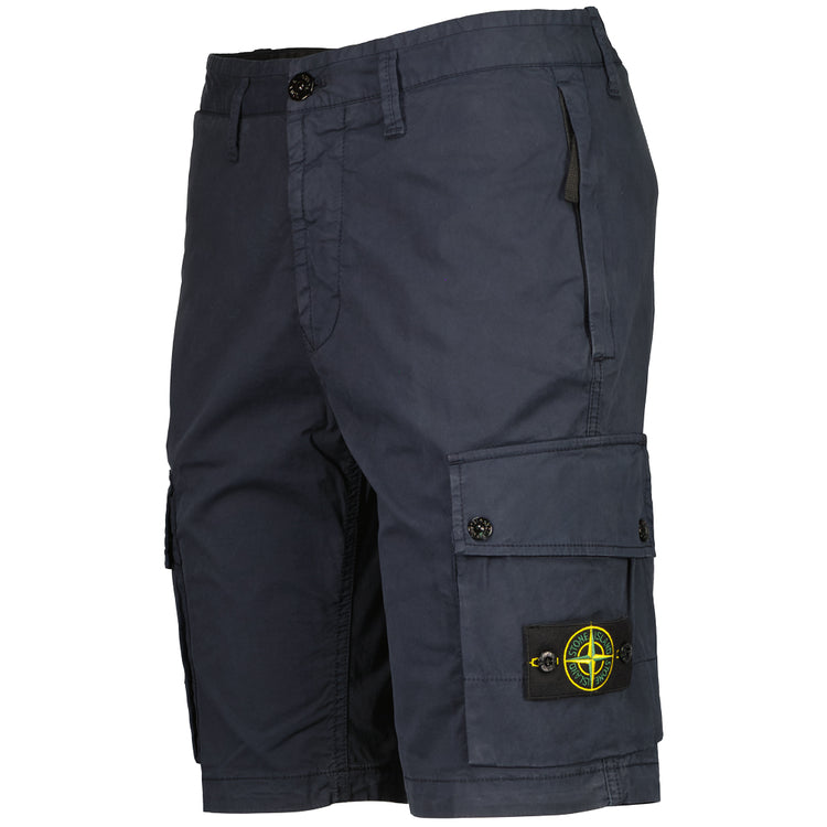Cotton Twill Cargo Bermuda Shorts