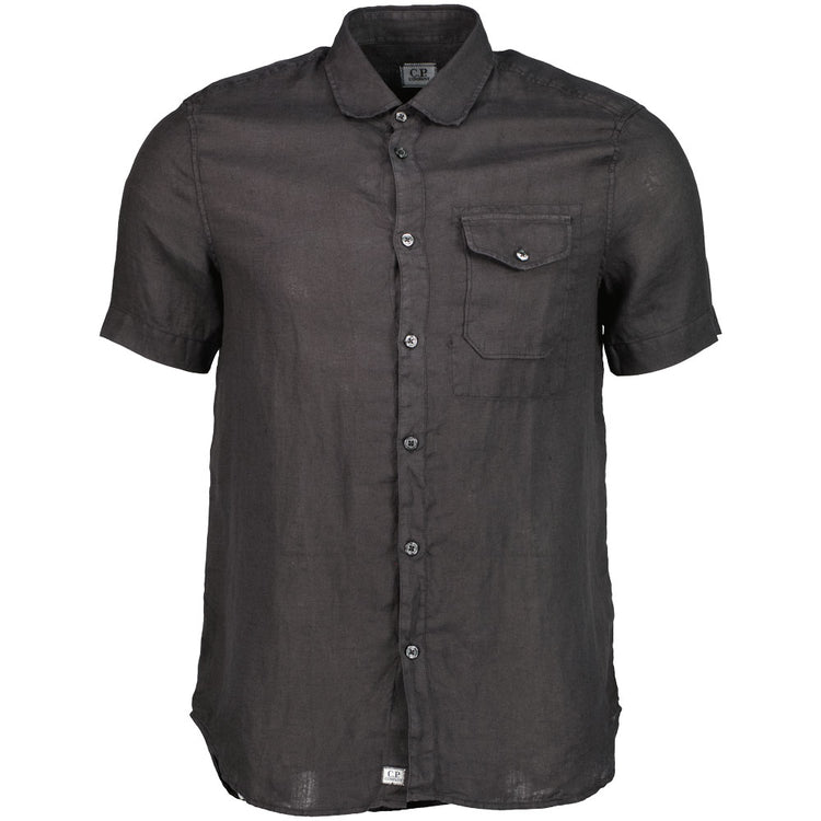 C.P. Short Sleeve Linen Shirt - Casual Basement