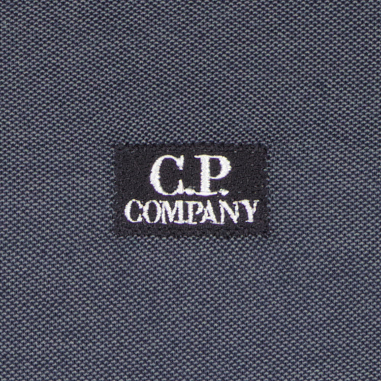 C.P. Junior Long Sleeve Logo Patch Polo Shirt - Casual Basement