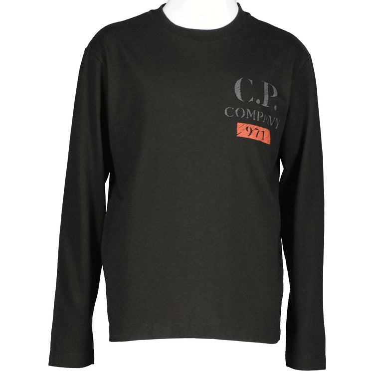 C.P. Junior Long Sleeve Logo Print T-Shirt - Casual Basement