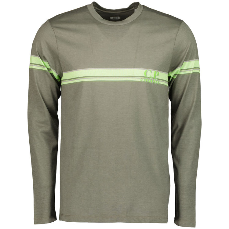 C.P. Long Sleeve Textured Logo T-Shirt - Casual Basement