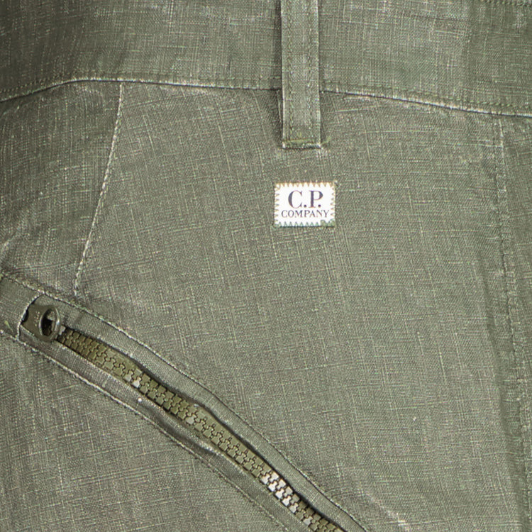 C.P. Plated Linen Lens Cargo Shorts - Casual Basement
