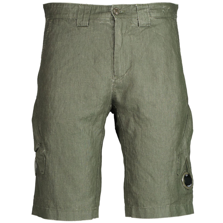 C.P. Plated Linen Lens Cargo Shorts - Casual Basement