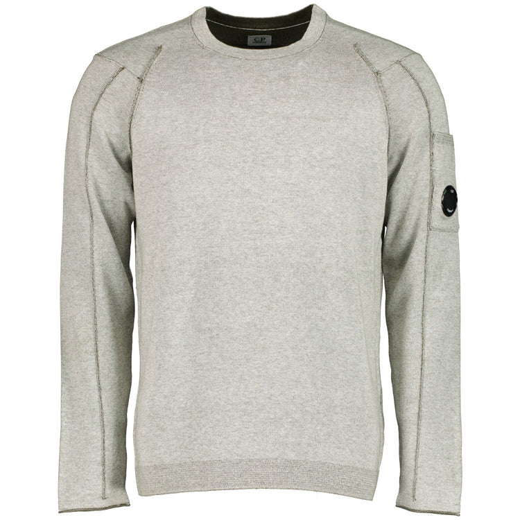 C.P. Company Double Face Vanisé Crewneck Lens Knit - Casual Basement