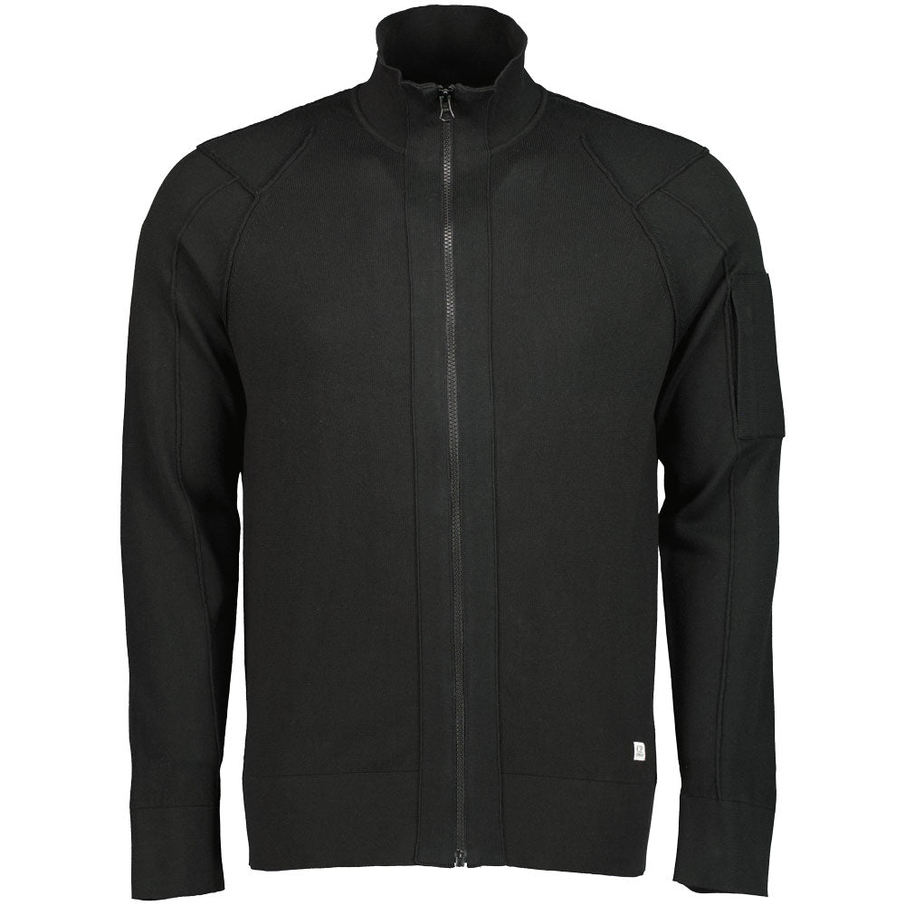 C.P. Company | C.P. Zip Cardigan Knit - Black