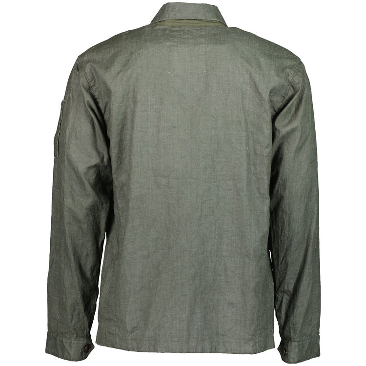 C.P. Plated Linen Lens Overshirt - Casual Basement